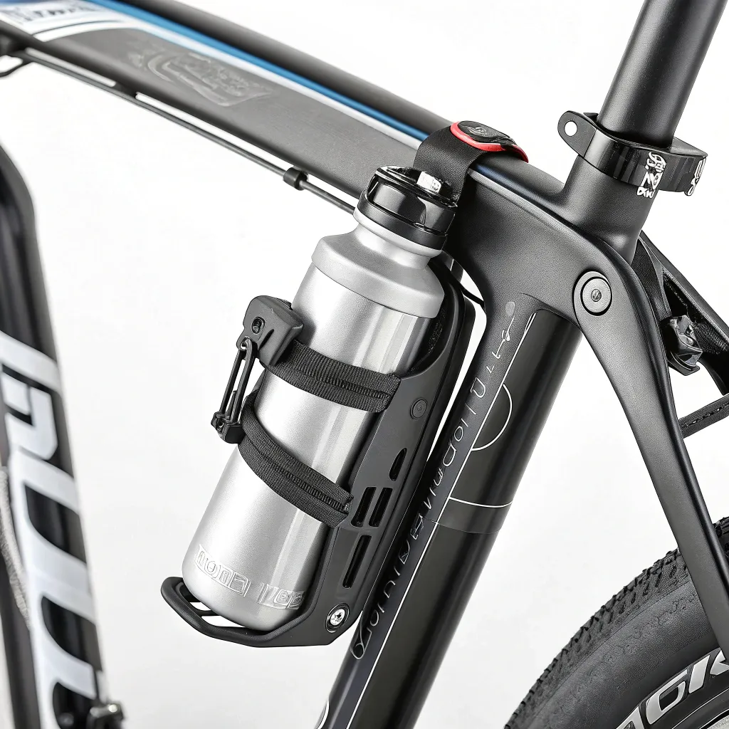 Ergonomic bicycle water bottle holder
